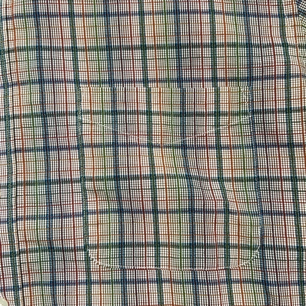 Alan Flusser Men’s Multicolor Plaid Button Up Long Sleeve Dress Shirt Size Large - Picture 7 of 10